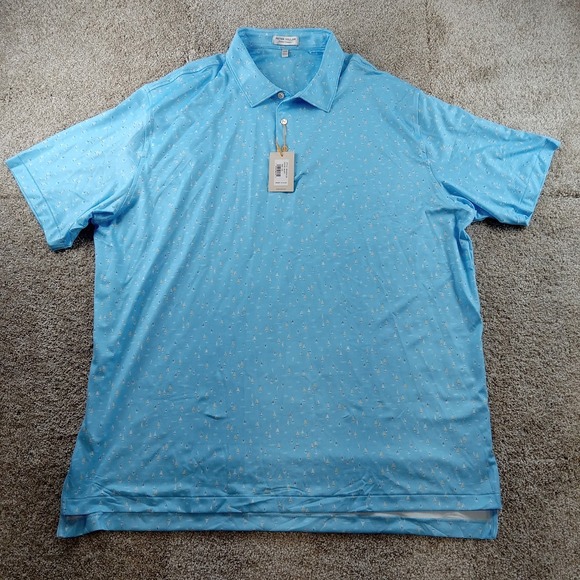 Peter Millar Light Blue Polo Shirt - Picture 1 of 9